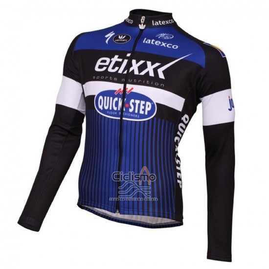 Etixx Quick Step Ropa Ciclismo Culotte Largo 2016 Mangas Largas Azul y Negro